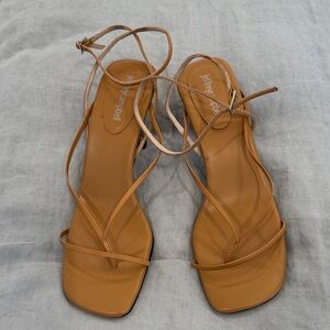 Jeffrey Campbell Tan Strappy Sandals
